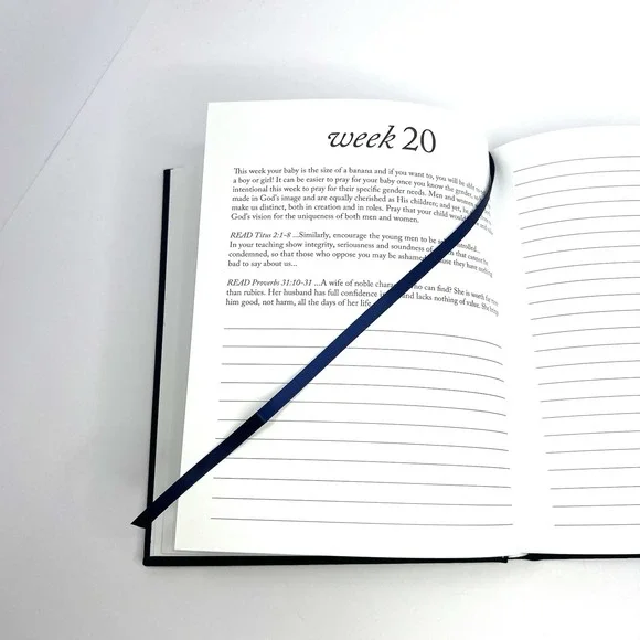 Dear Baby: A Pregnancy Prayer Journal & Memory Book Duncan & Stone, Navy‎ NEW - Picture 5 of 12